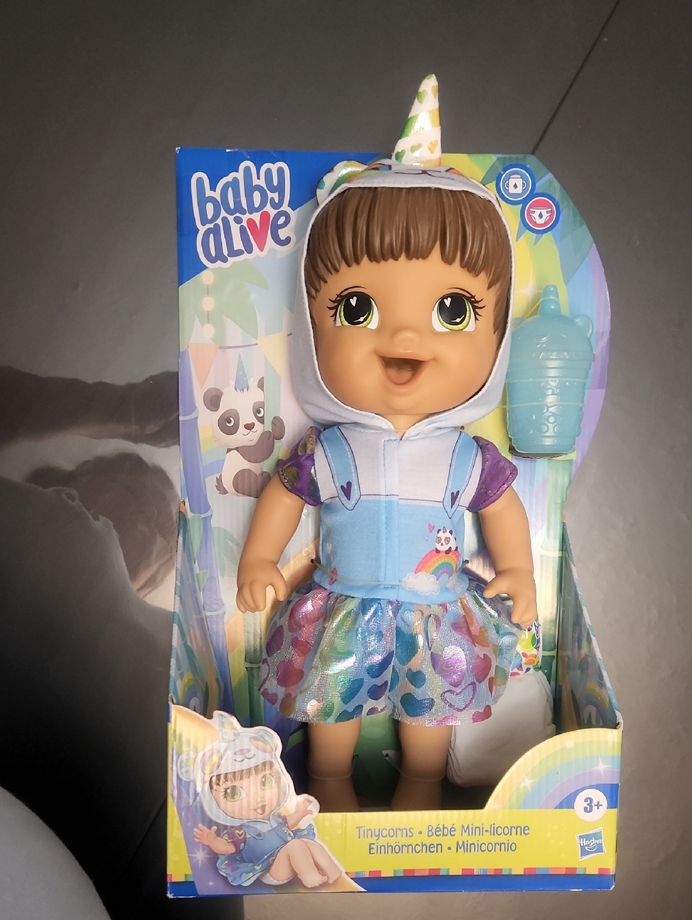 Tinycorns Blue Unicorn Toddler Doll